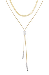 Layered Goldtone & Crystal Pendant Necklace