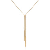 Goldtone Crystal Stone Long Y-Necklace