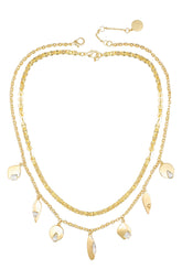 Goldtone Charm Layered Necklace