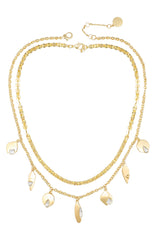Goldtone Charm Layered Necklace