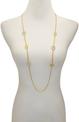 Signature Mixed Link Pavé Long Necklace