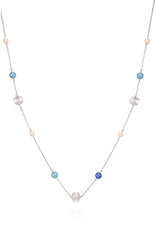 Multicolor Pearl Bead Long Necklace
