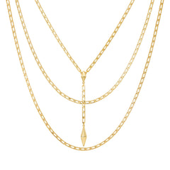 3 Piece Goldtone Chain Necklaces