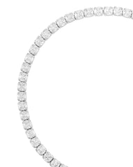 Silver Color Cubic Zirconia Chain Tennis Bracelet