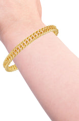 Goldtone & Crystal Toggle Chain Bracelet