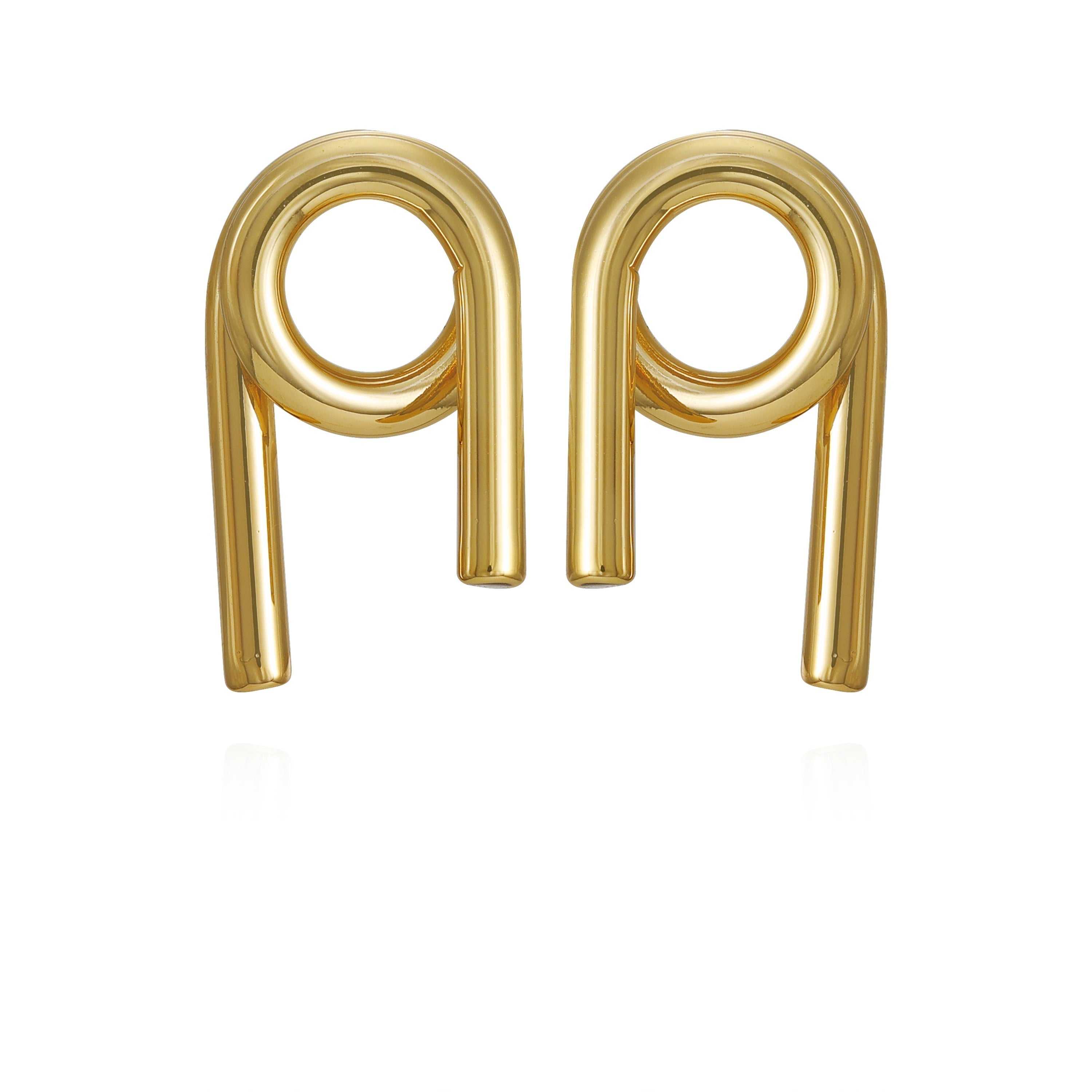 Goldtone Short Twisted Drop Earrings