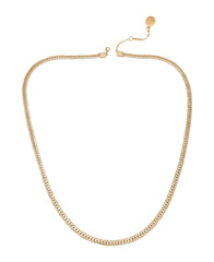 Goldtone Fancy Curb Necklace