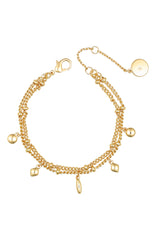 Goldtone Multi Charm Bracelet
