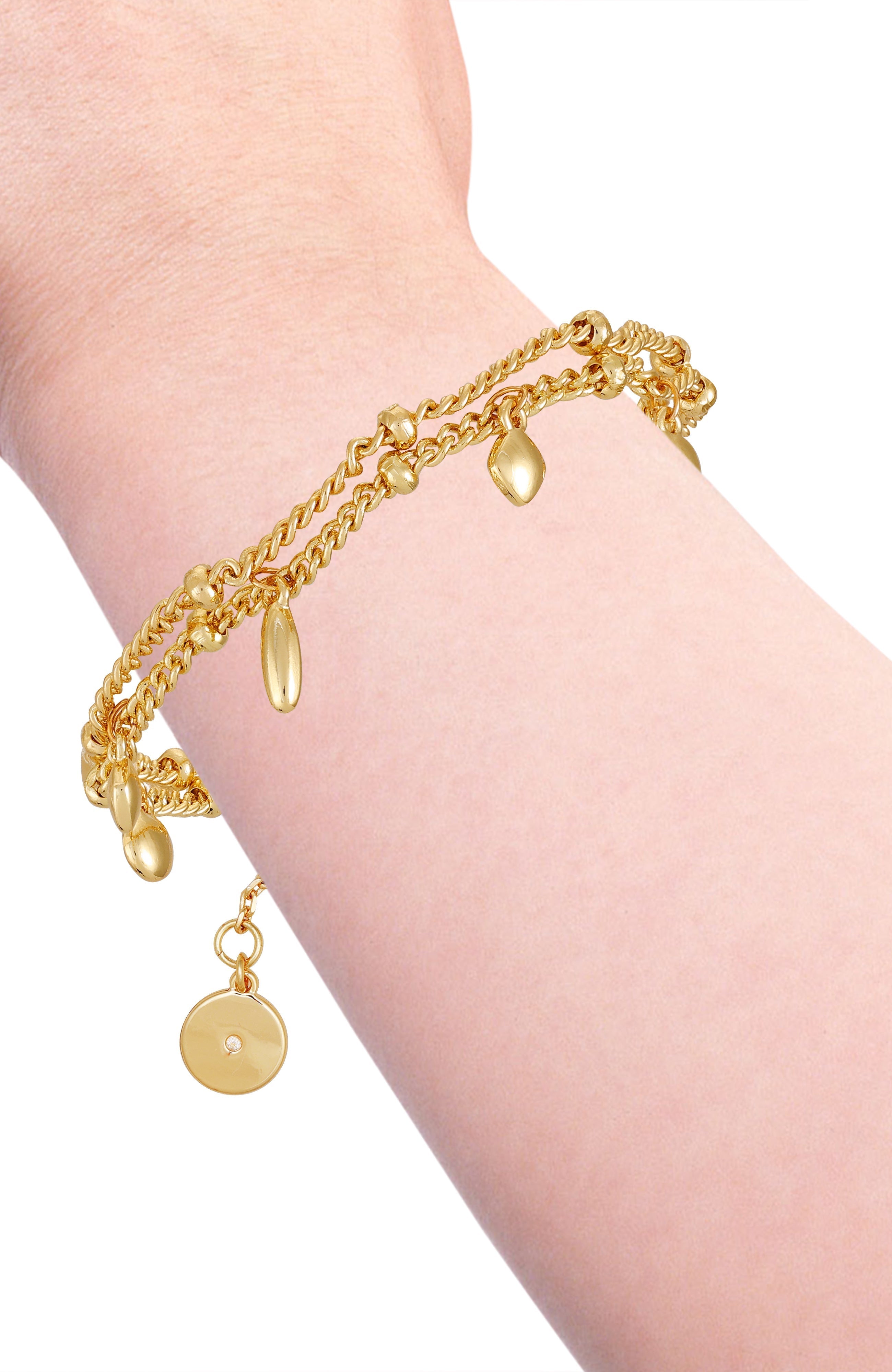 Goldtone Multi Charm Bracelet