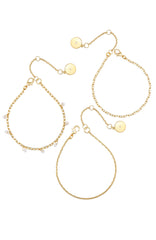 Goldtone Chain Bracelet Set
