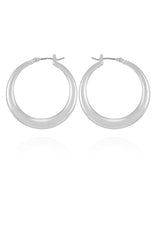 Classic Silvertone Hoop Earrings
