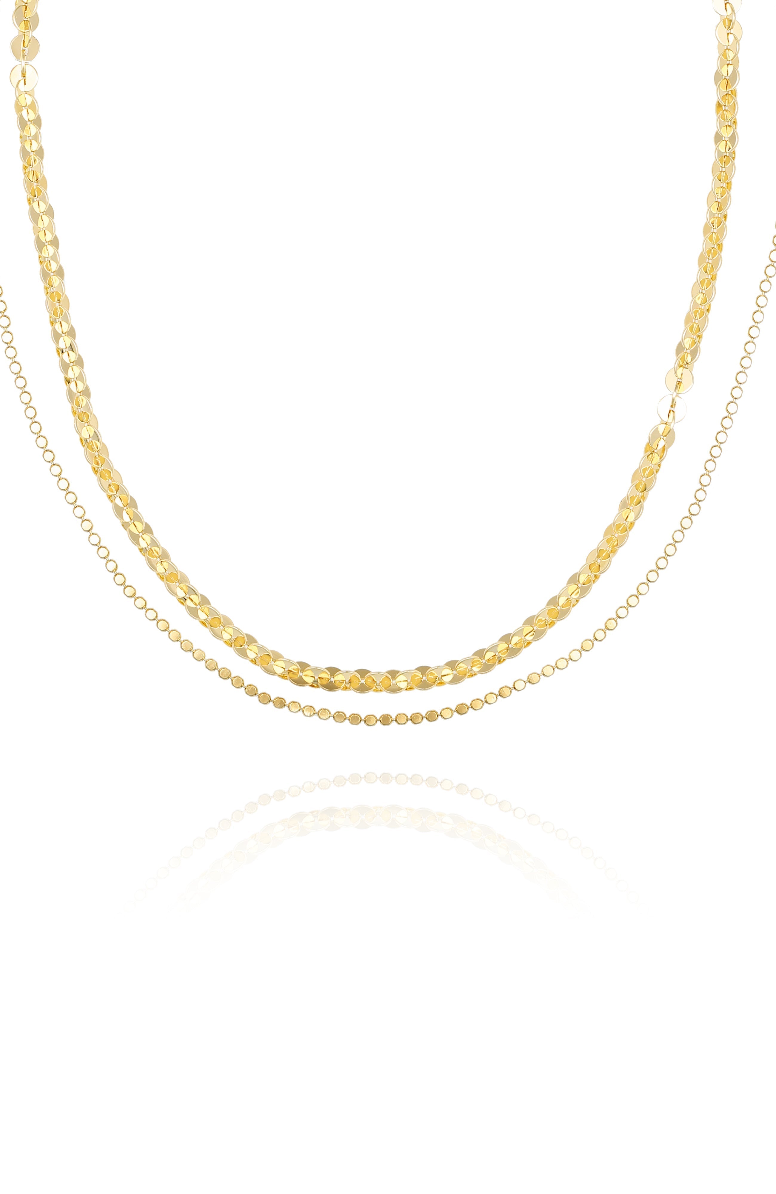 Layered Goldtone Chain Necklace