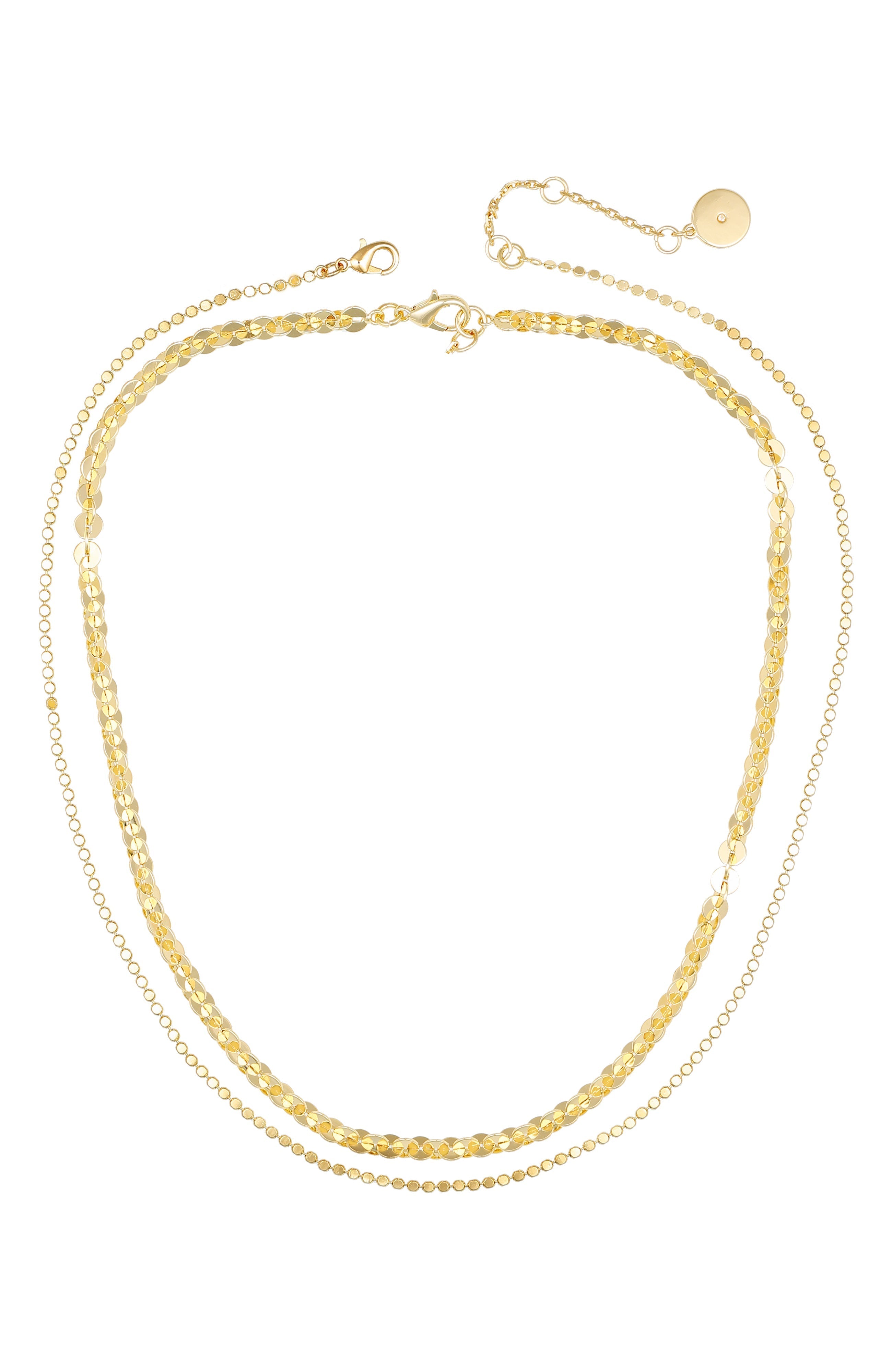 Layered Goldtone Chain Necklace