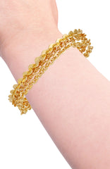 Multi Strand Goldtone Toggle Bracelet