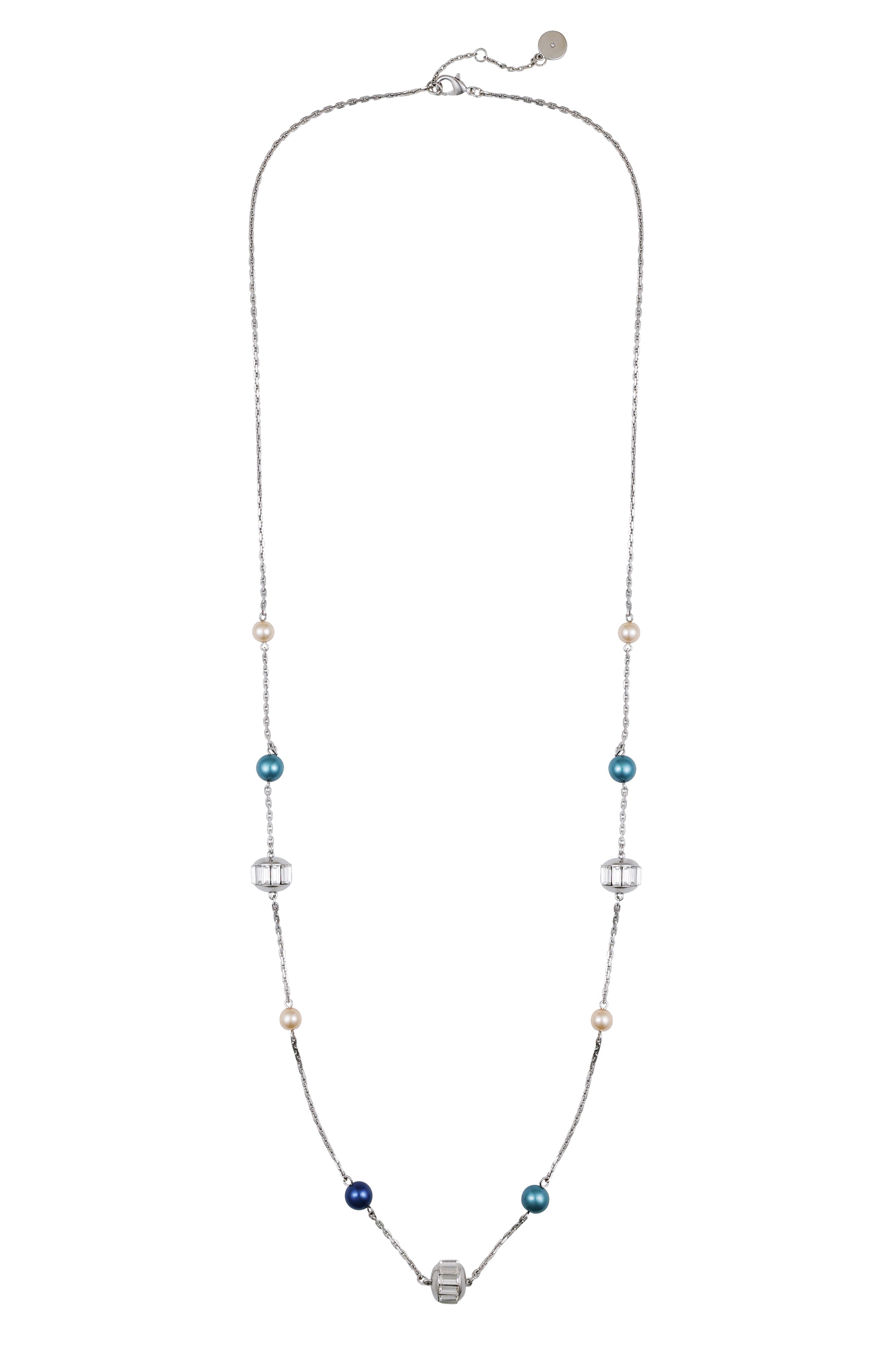 Multicolor Pearl Bead Long Necklace