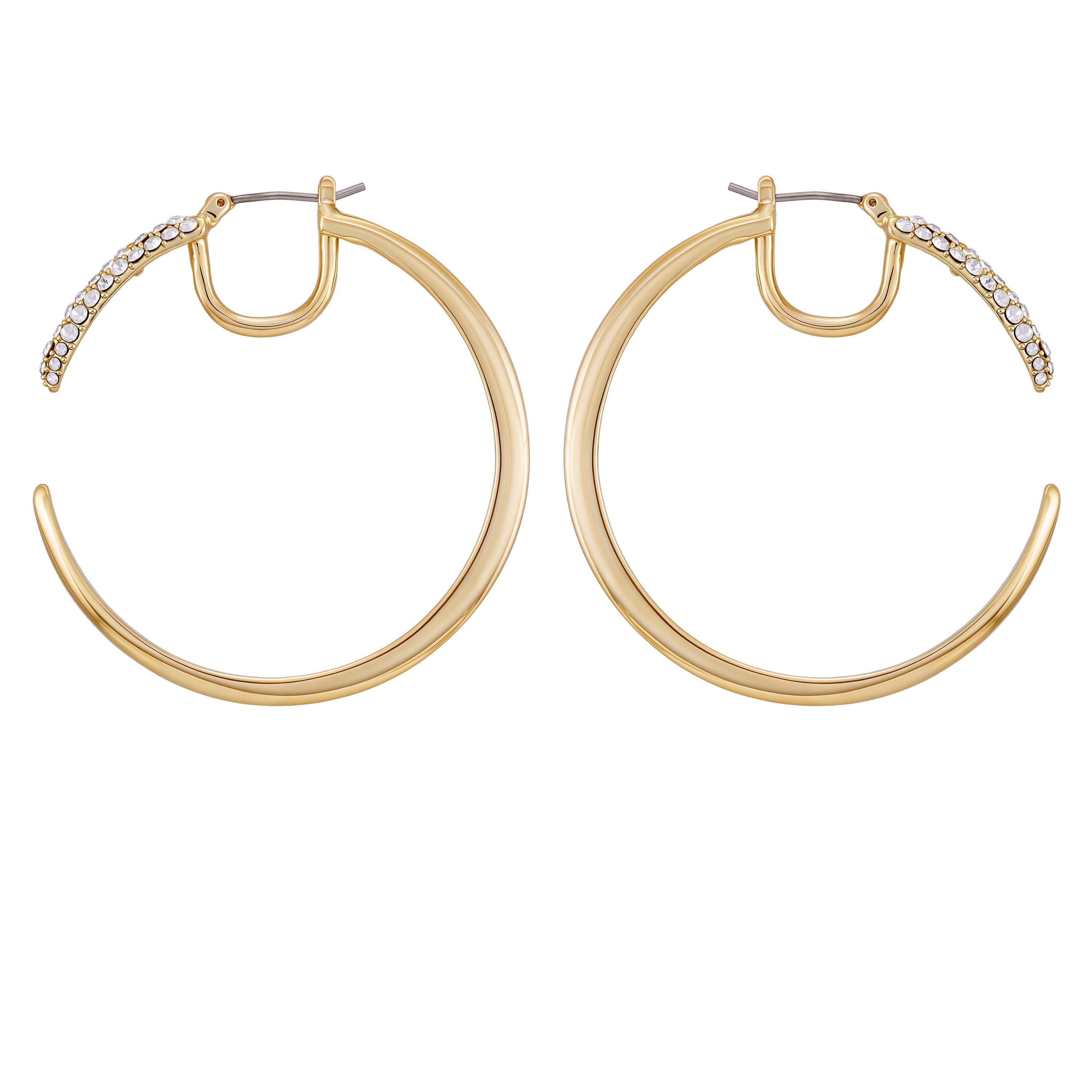 Crystal Pavé Large Hoop Earrings