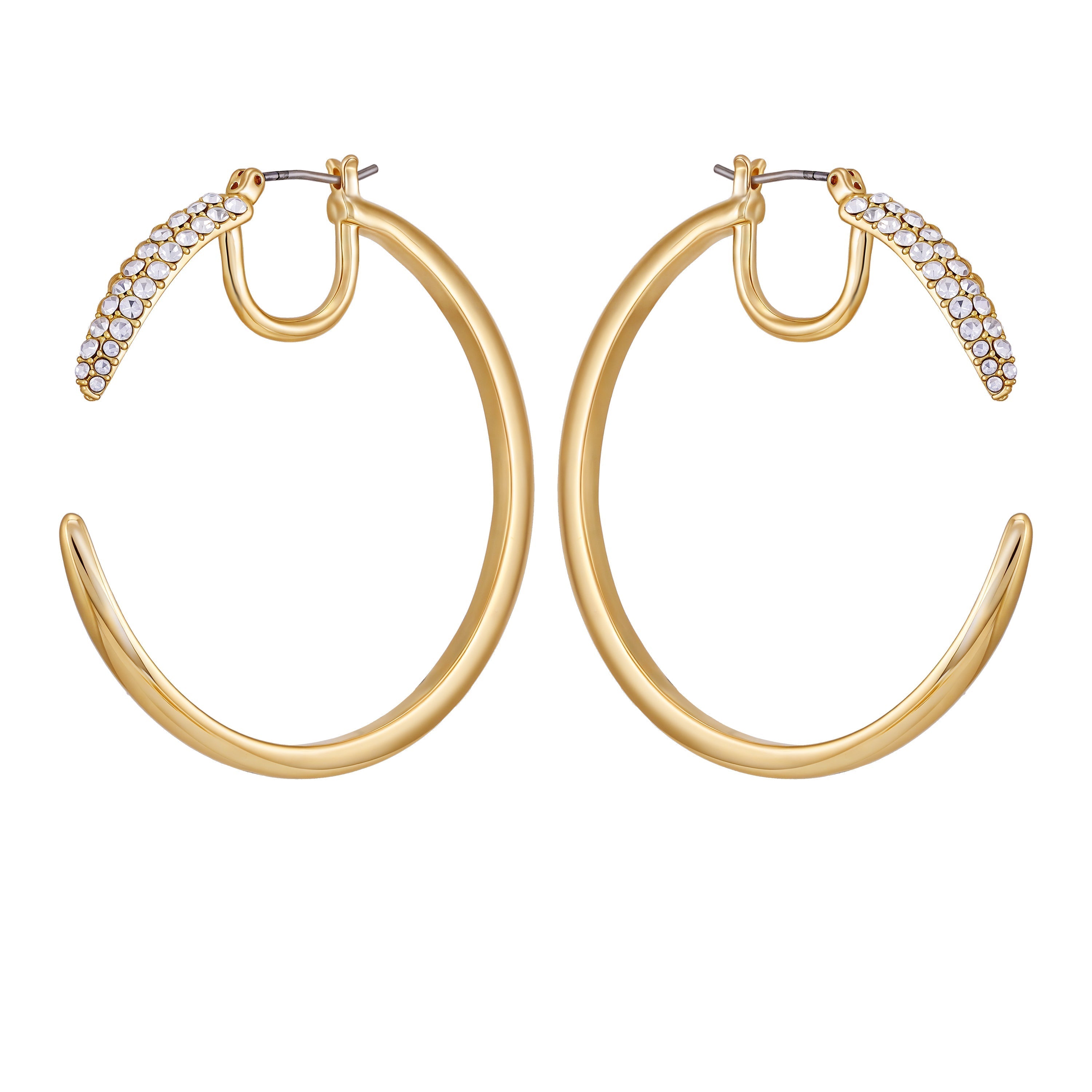 Crystal Pavé Large Hoop Earrings