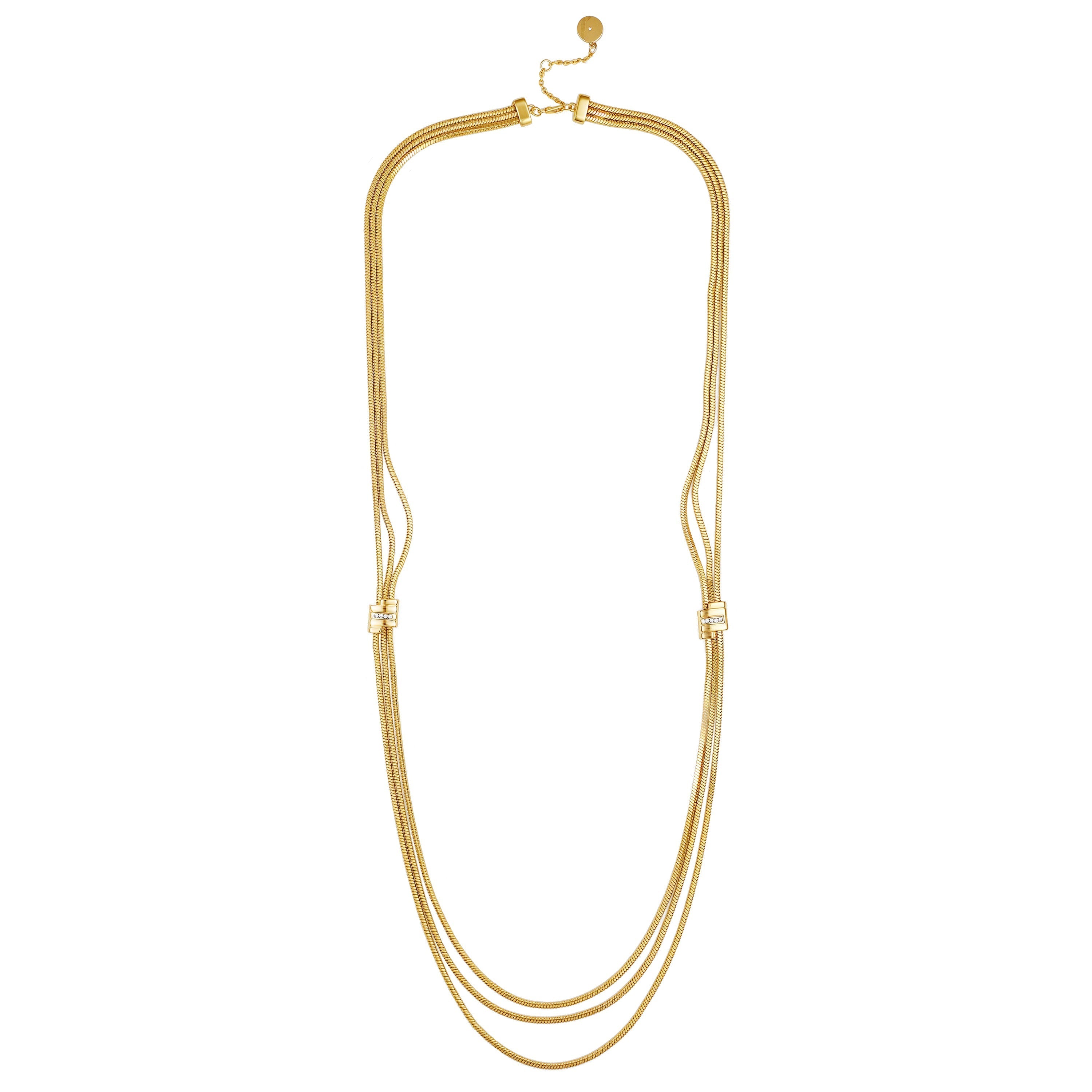 Multi Strand Goldtone Necklace
