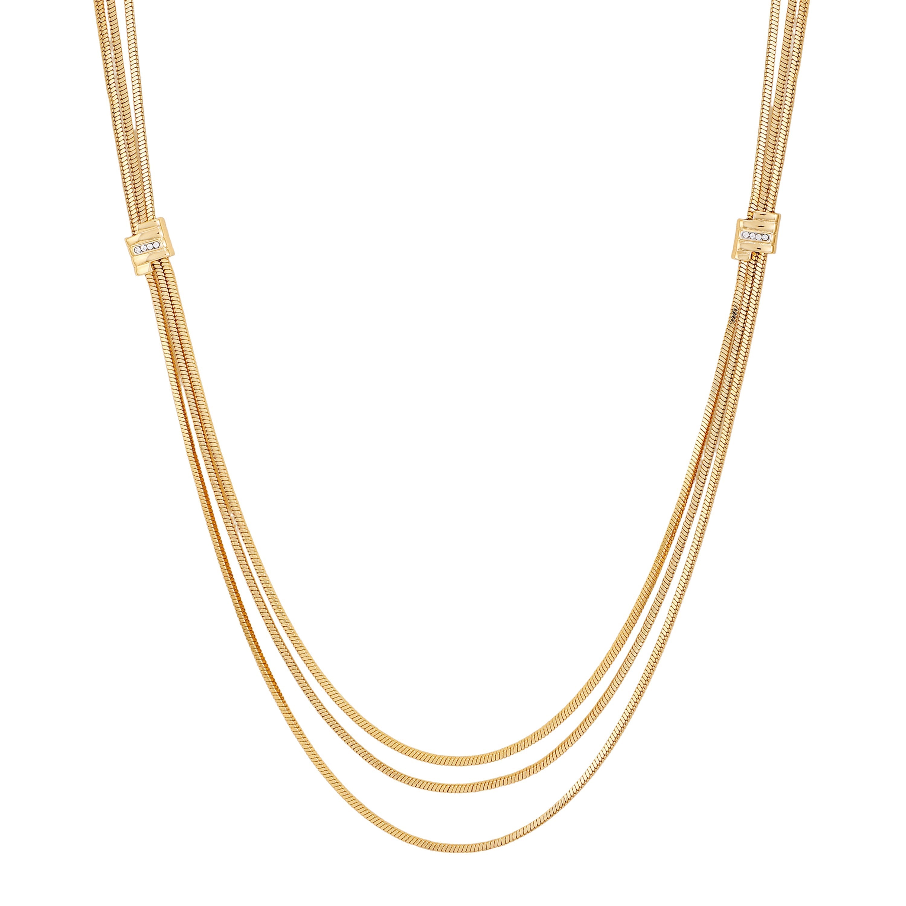 Multi Strand Goldtone Necklace