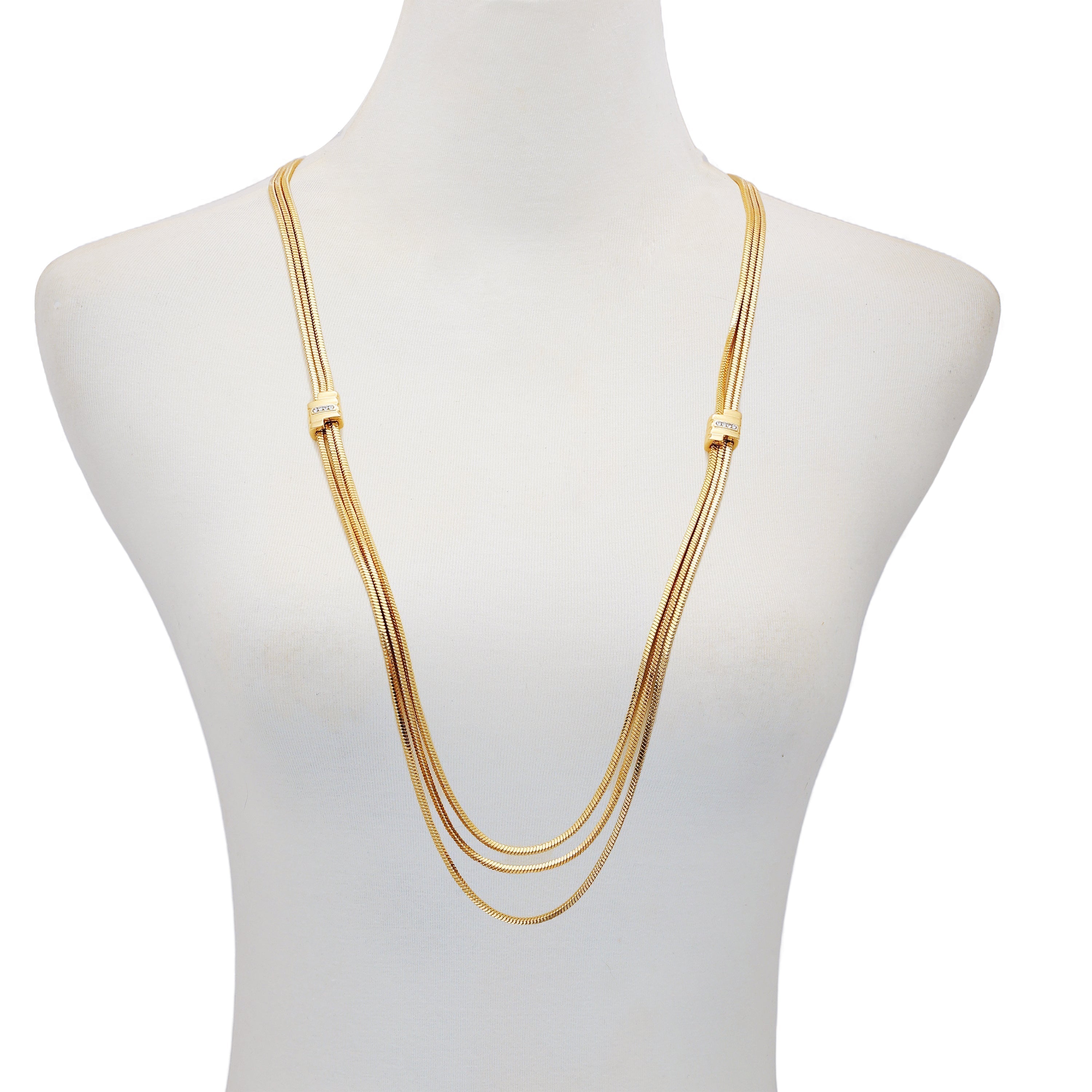 Multi Strand Goldtone Necklace