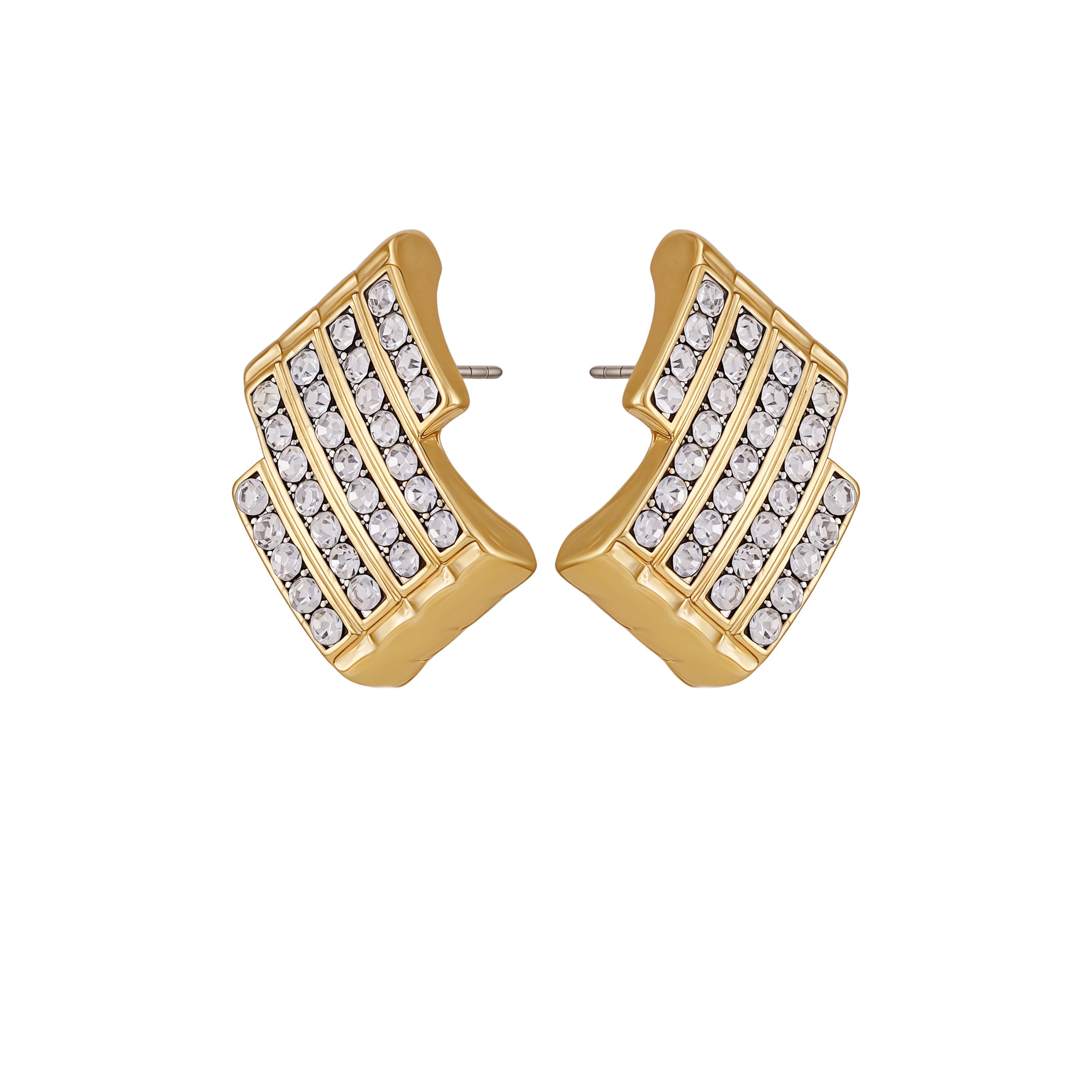 Crystal Bar Stud Earrings