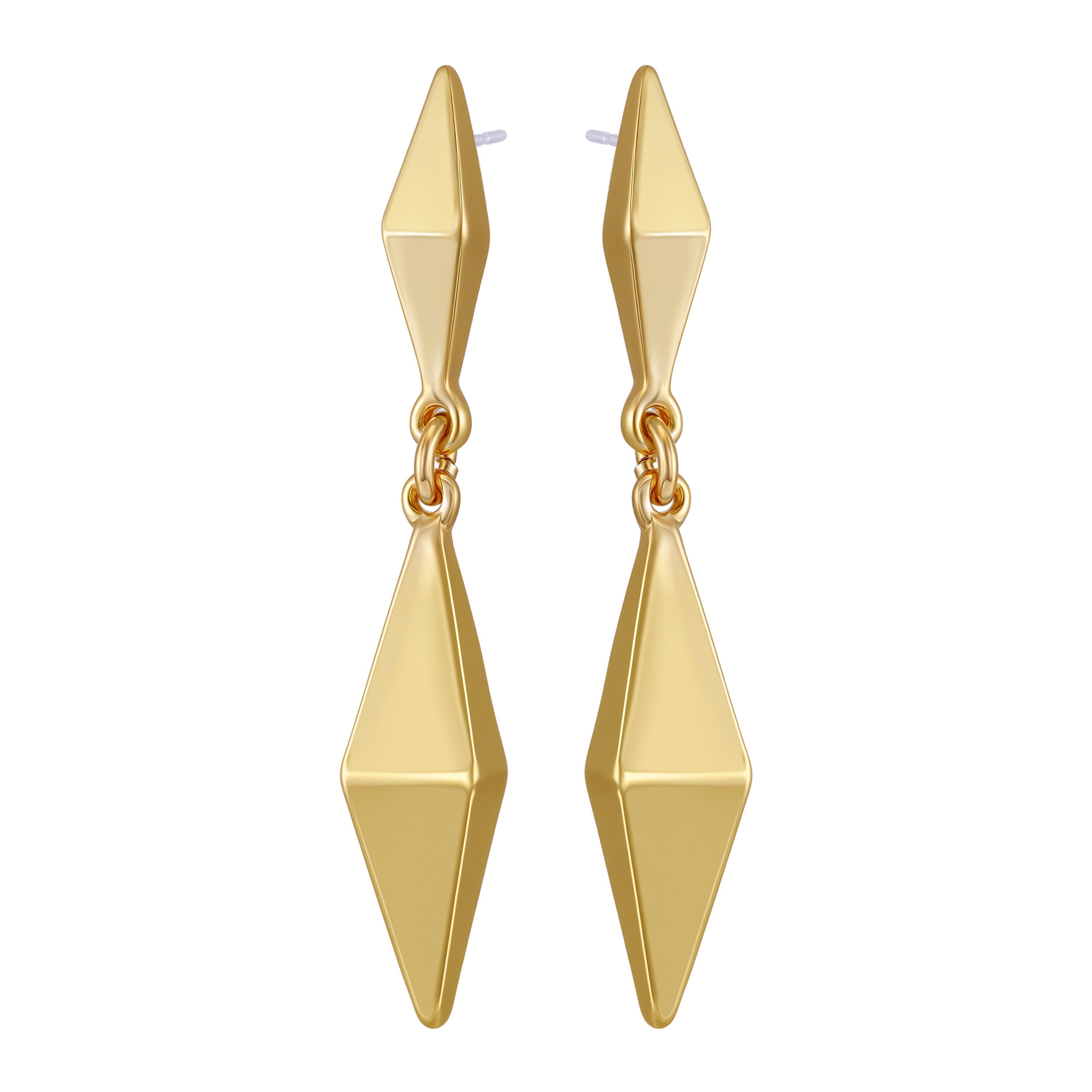 Geometric Goldtone Drop Earrings