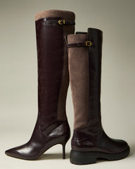 Bertla Wide Calf Knee High Riding Boot