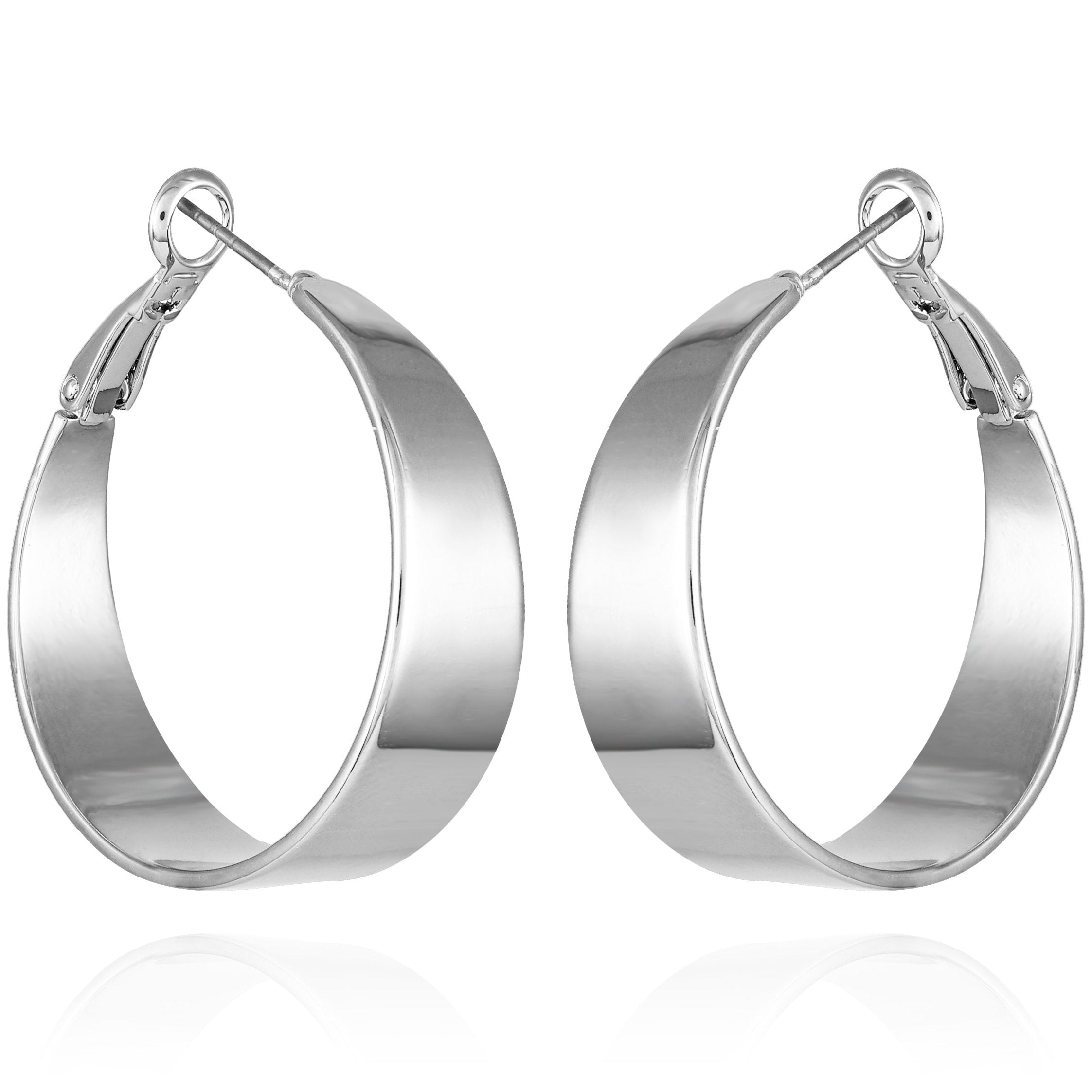 Band Thick Hoop Earrings