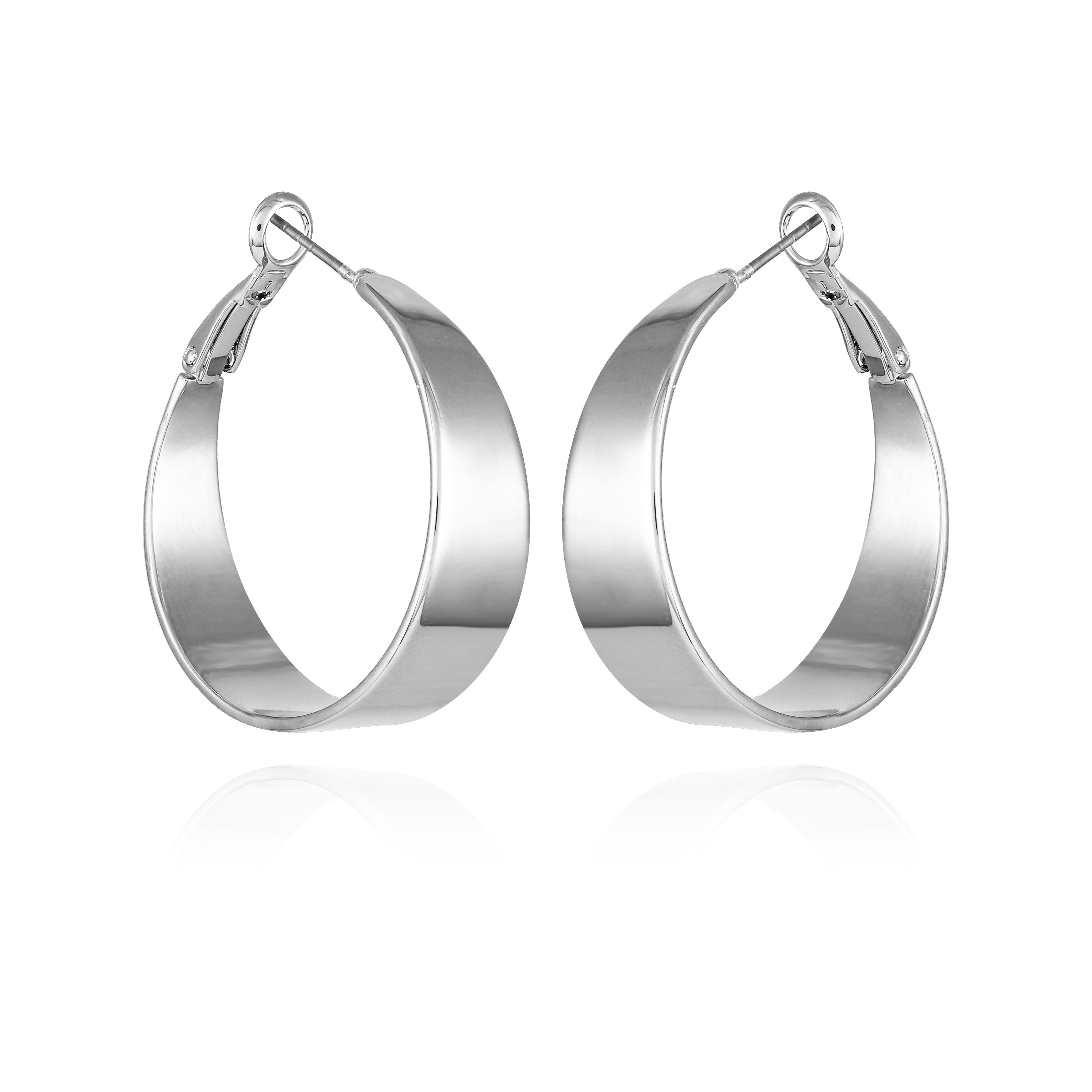 Band Thick Hoop Earrings