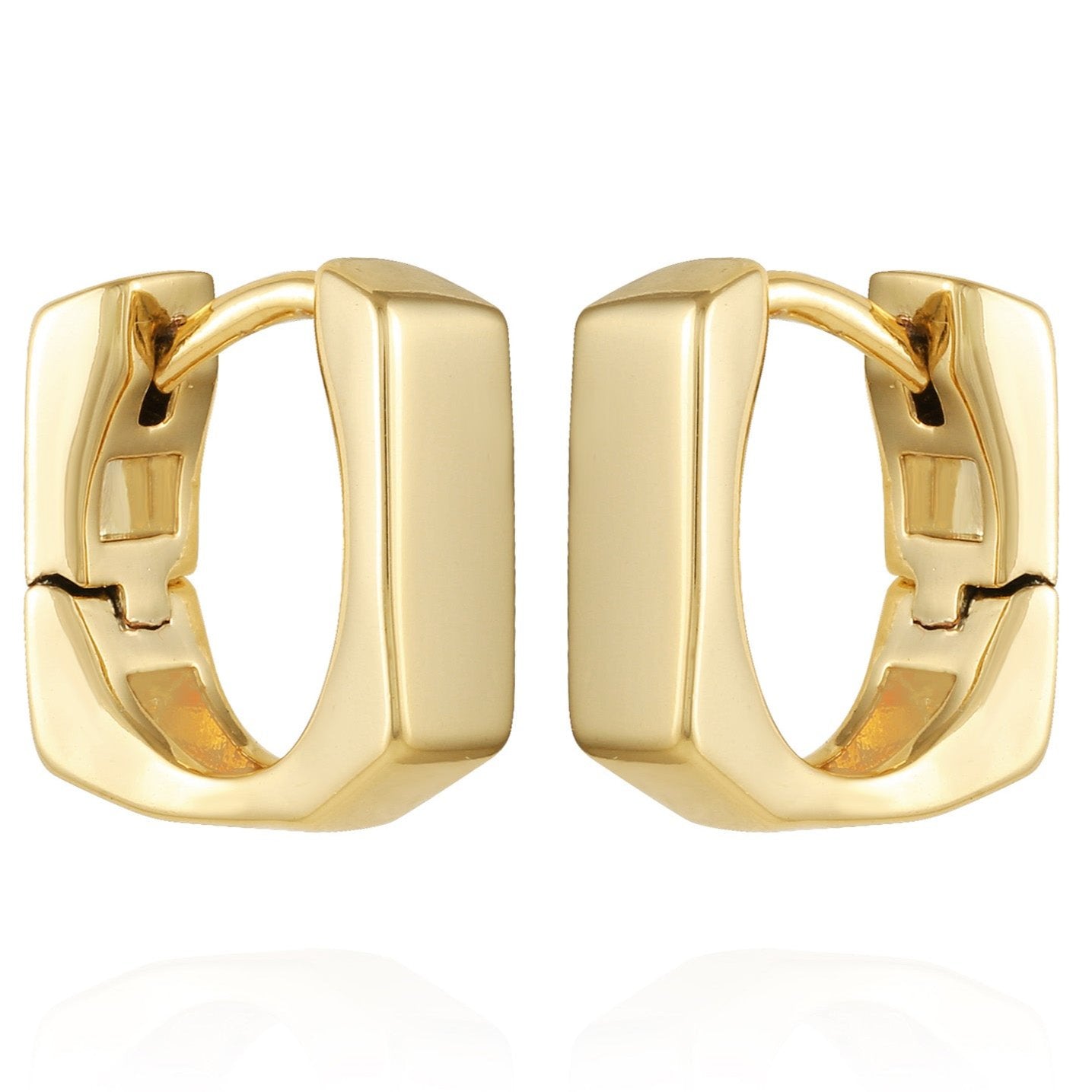 Rectangle Huggie Hoop Earrings