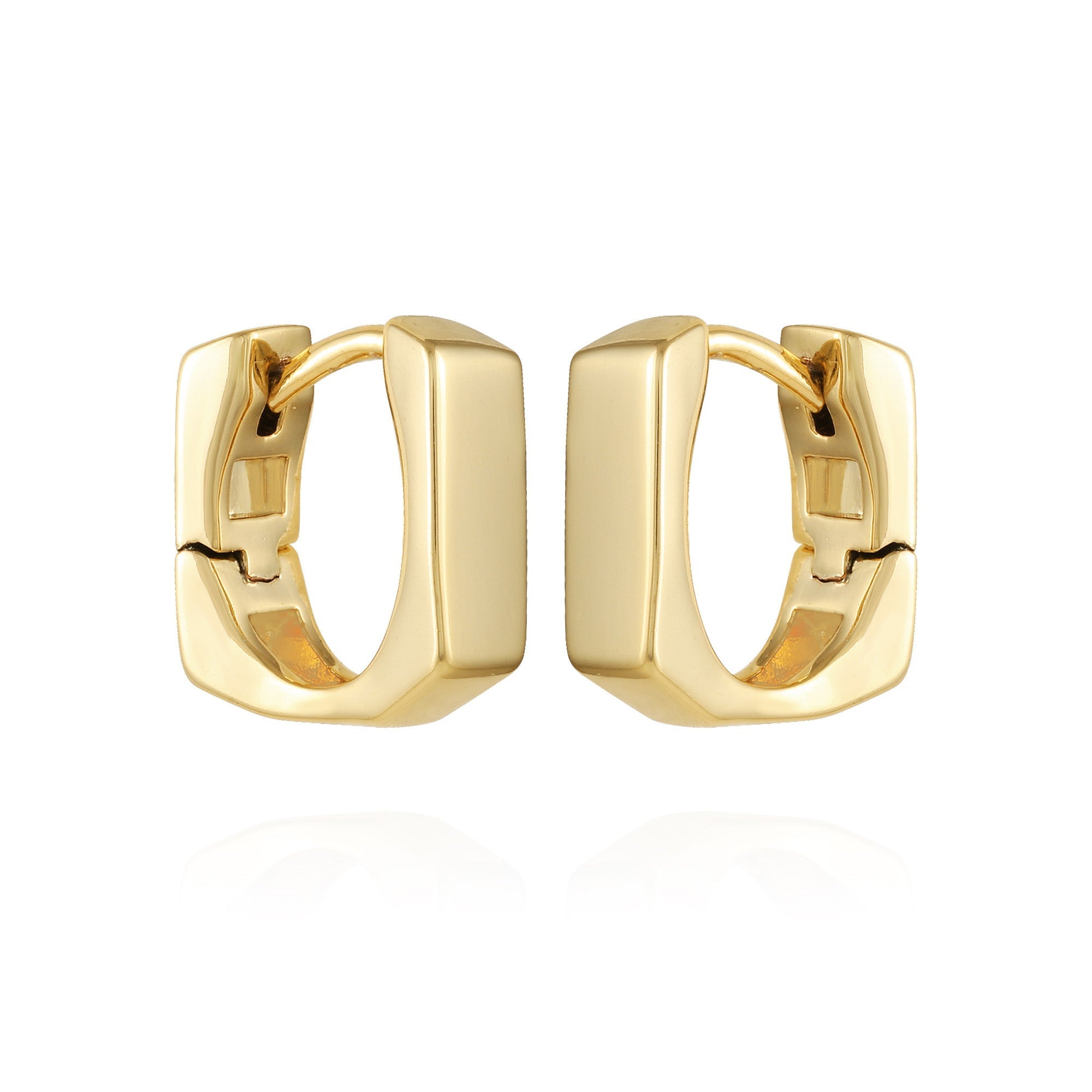 Rectangle Huggie Hoop Earrings