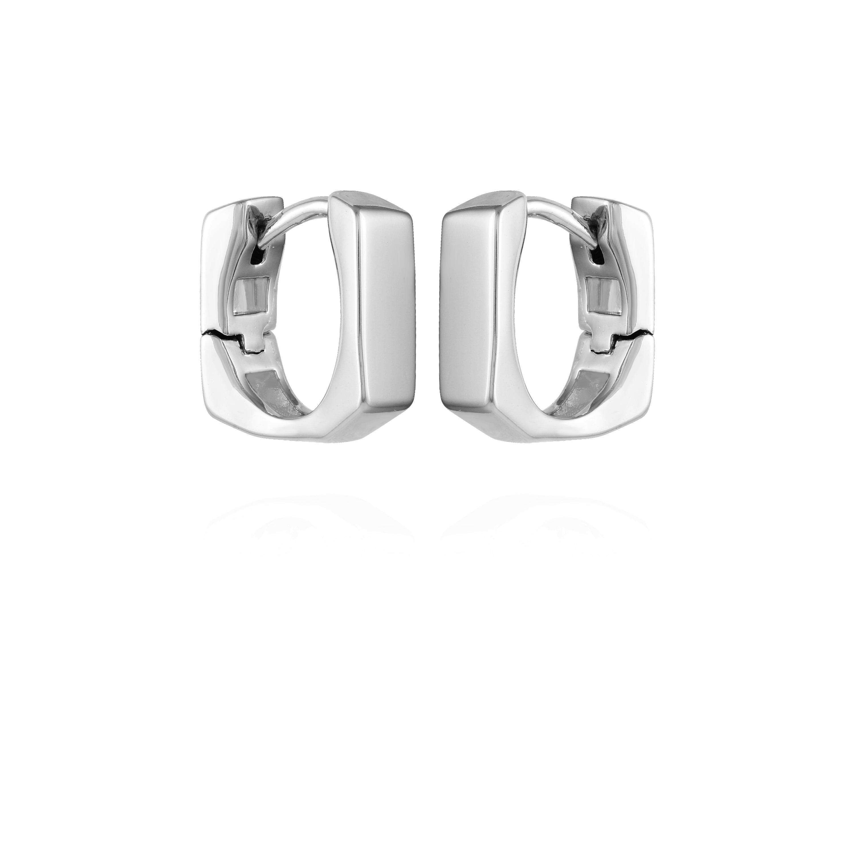 Rectangle Huggie Hoop Earrings