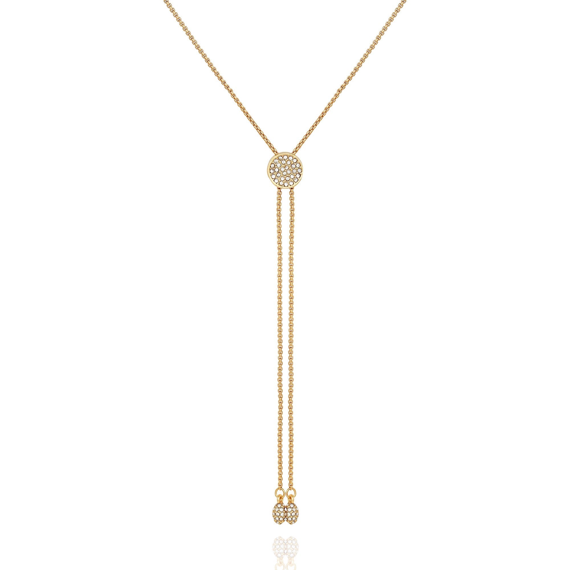 Pave Slider Bolo Necklace