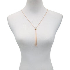 Pave Slider Bolo Necklace